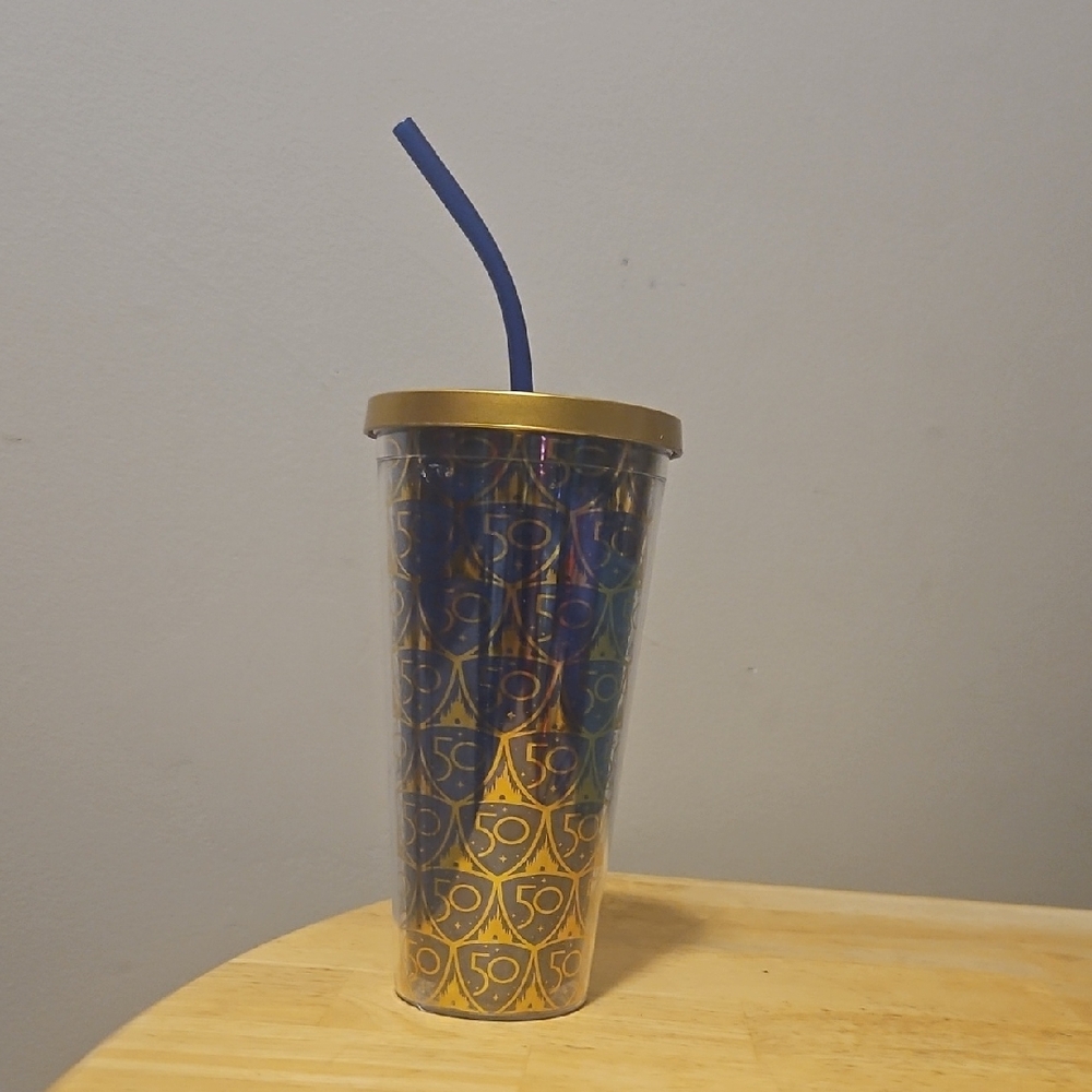 Disney 50th Anniversary Tumbler with Straw